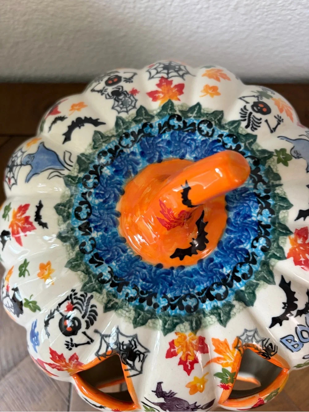 Polish Pottery Boleslawiec Poland Ceramic Halloween Jack-O'-Lantern New